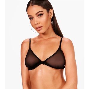 NWT mesh frill bralette M